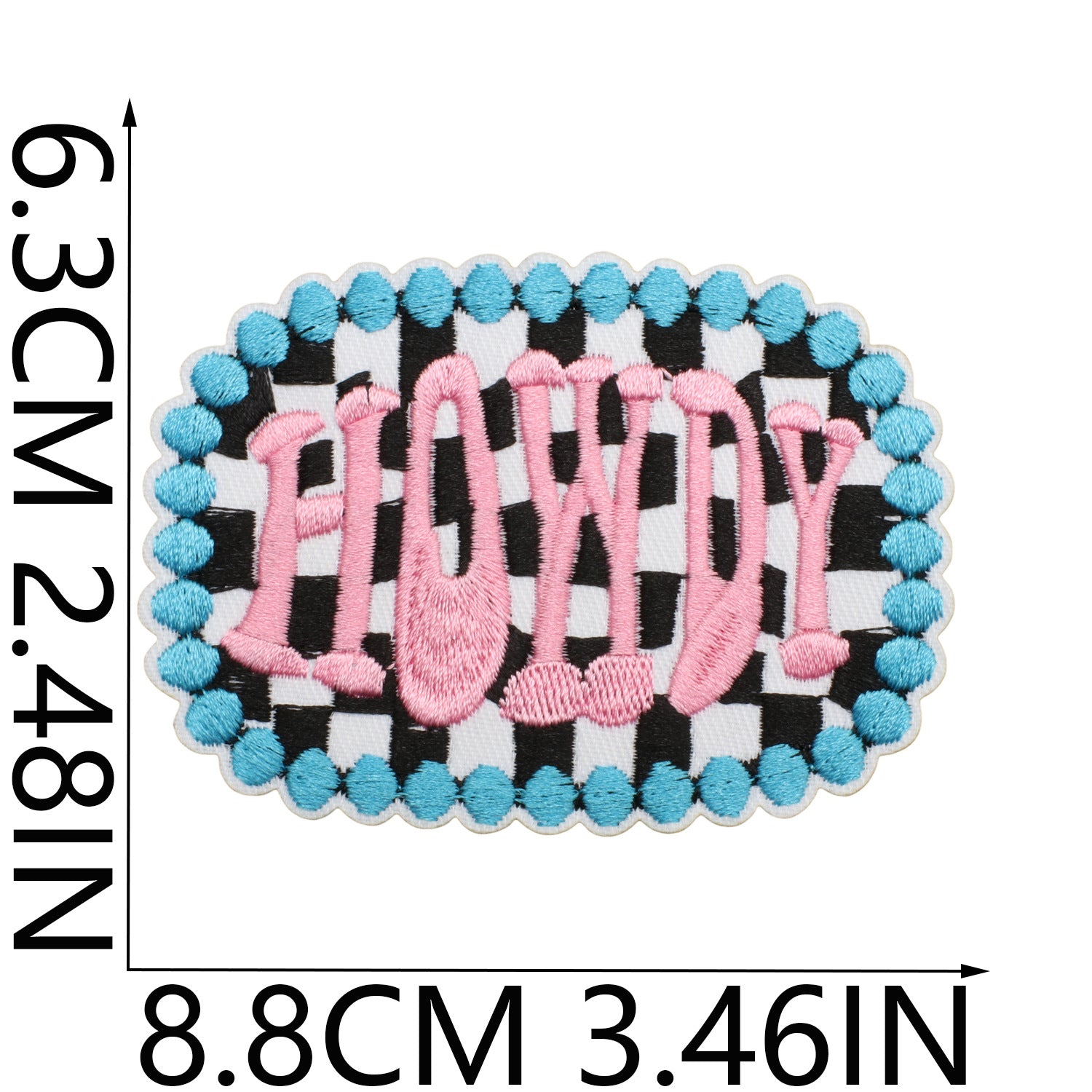 Wholesale Western Denim Embroidery Cloth Sticker FS